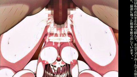 Asian woman in upside-down position with cumshot on shaved pussy during intense sex
