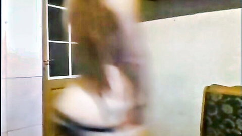 Tanned small tits teen stimulates pussy to orgasm solo