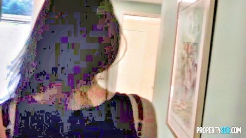 Kalina Ryu Asian beauty in black top viewed from behind POV tease