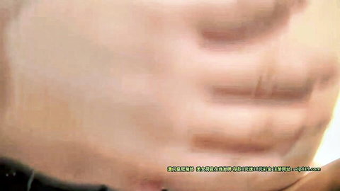 Japanese man with thick cum dripping from open mouth and lips after blowjob