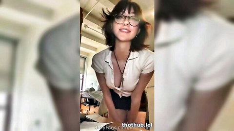 KenaLiaLuv as sexy student teasing in JOI for teacher uniform