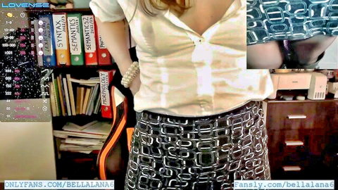 Blonde teacher wet see-through blouse exposing nipples, upskirt panties view