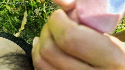 Muslim bhabhi outdoor sex with neighbor, pink flesh close-up in grass