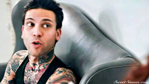 Dana Vespoli exposed with tattooed Latino stud in intense scene