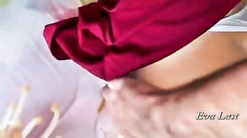 Eva Last MILF anal penetration in red dress and panties
