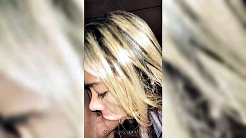 Madina M blonde in intimate close-up kiss