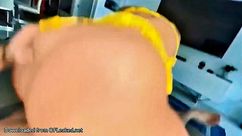 GOAT PAWG returns with massive juicy ass in yellow ruffled top