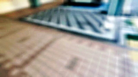 Blurry amateur Japanese woman in kitchen, nude with big tits exposed