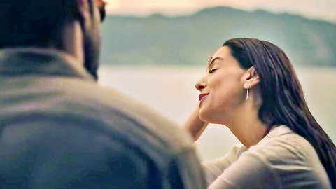Giovanna Lancellotti intimate lake scene with man in Burning Betrayal (2023)