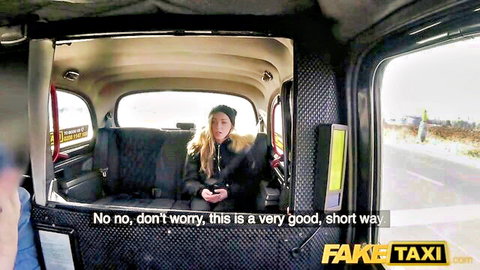 Blonde French babe in Fake Taxi tempted by driver's big Czech cock