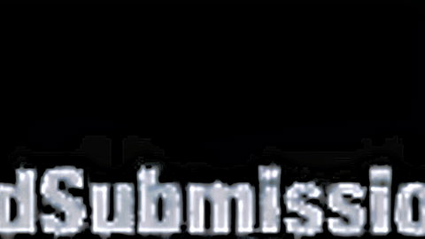 Bold 'SUBMISSIVE ASIAN SLUT' text graphic on black background for hardcore Asian porn video.