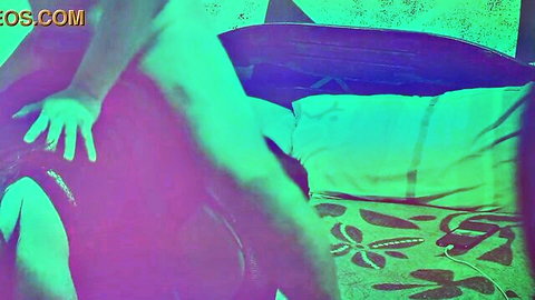 Hot trans babe with long hair moaning during intense bedroom sex