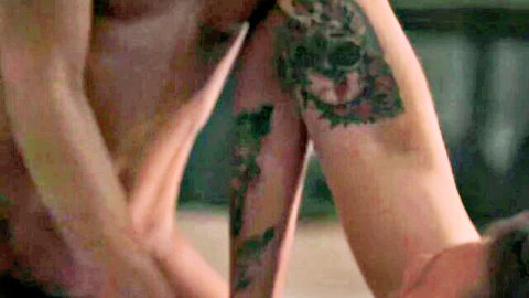 EboBlack in intense gay anal sex with muscular tattooed partner