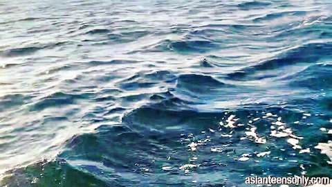 Escape to island by jetski for asian teen outdoor fuck adventure