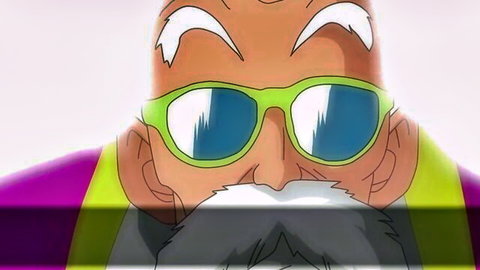 Master Roshi in sunglasses from Dragon Ball Z adult parody with Angela White, Leah Gotti