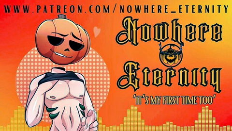 Sexy anthropomorphic pumpkin femboy nude with collar in first time tease, Nowhere Eternity audio