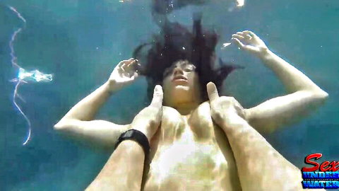 Lilly Hall nude in erotic underwater submersion pose