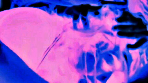 Abstract pink and blue glowing blobs teasing trans sissy erotic fantasy