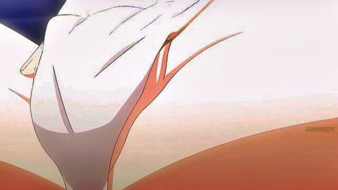 Hentai MILF's shaved pussy creampied with thick cum dripping from big ass doggy fuck