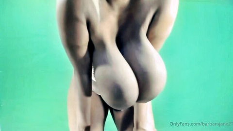 Barbarajane27 nude big pale ass rear view, curvy solo model