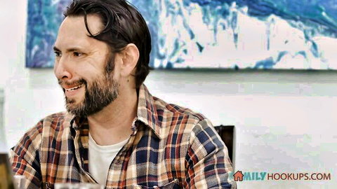 Charles Dera in plaid shirt for forbidden family hookup