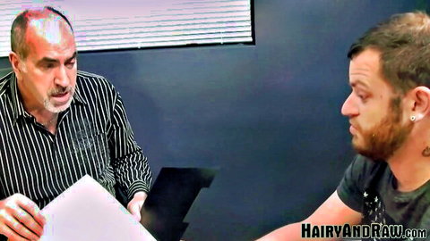 Manager Marttin Pe breeds hairy coworker Phil Mehup in office