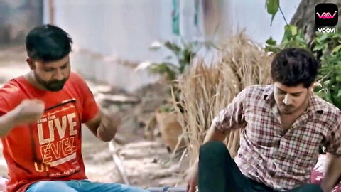 Two Indian men in casual shirts sitting outdoors in Ek Phool Do Maali hot Hindi web series