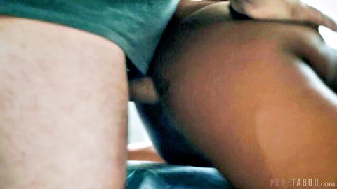 Destiny Mira's tight black ass pounded from behind in steamy anal scene