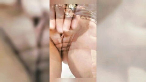 Fun4touching undresses curvy body, fingers wet pussy before work