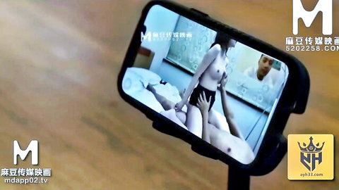 Nude Chinese wife teases in erotic couple video, intimate bedroom play