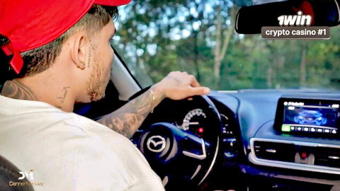 Danner Mendez driving Mazda outdoors with Iris for stranger fuck