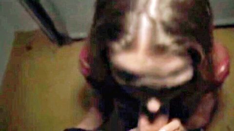 POV closeup of brunette fingering her pussy while squatting on wooden floor