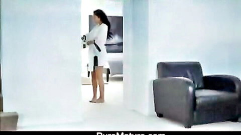 Priya Rai exotic big boobs wife in seductive white dress vacuum tease