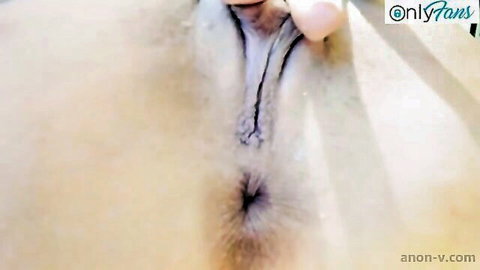 Oksanafedorova close-up shaved pussy fingering OnlyFans video