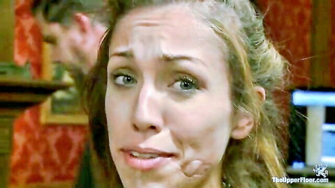 Audrey Rose distressed during intense whipping slave training