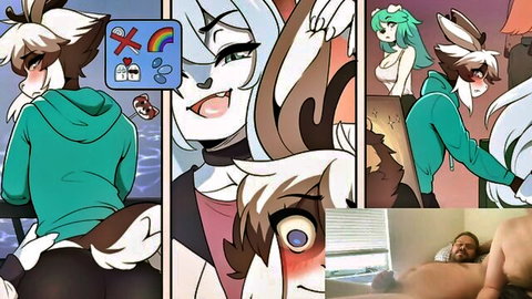 Furry femboy anime compilation with cute anthro foxes and bunnies in teasing poses