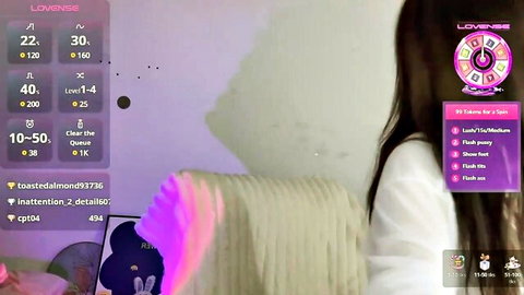 Asian cam girl in white dress teasing on Chaturbate solo stream