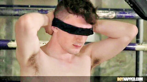 Blindfolded twink bound and tormented by Sebastian Kane in BDSM
