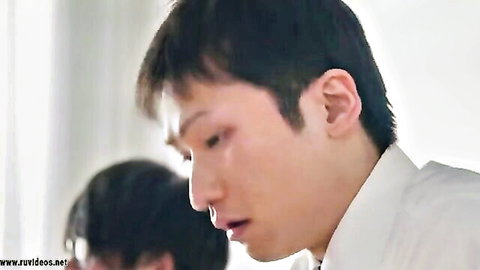 Mei Washio close-up with male partner in JAV teacher scene