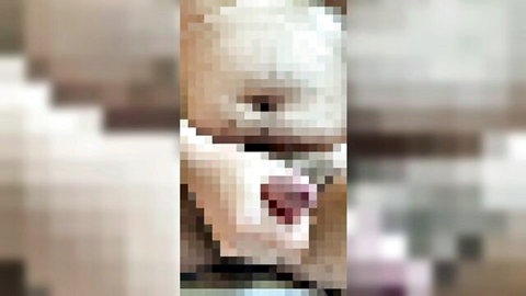 Blurry close-up of Japanese woman moaning during solo masturbation session
