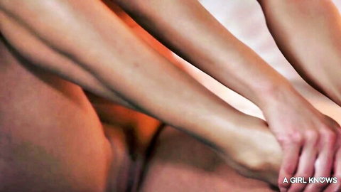 Silvie Luca's nude ass and legs in intimate close-up grip