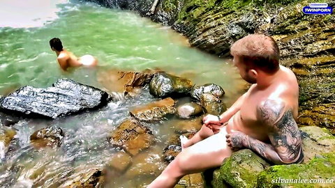 Silvana Lee big tits Hispanic MILF outdoor sex with nude men in stream