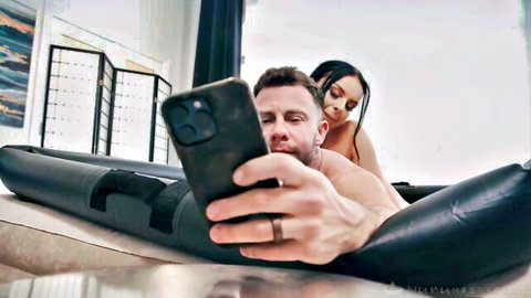 Payton Preslee oiled and intimate with Seth Gamble on air mattress