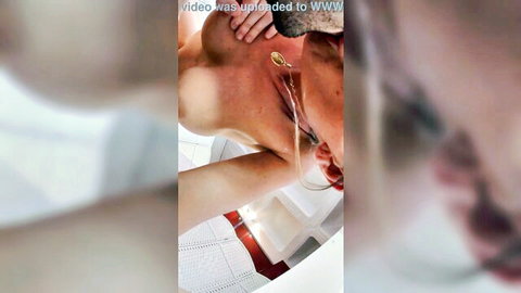 Blonde cougar passionately necked by Spanish stud in intimate close-up
