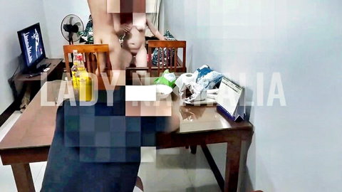 Lady Nathalia Pinay MILF nude pose, censored explicit view