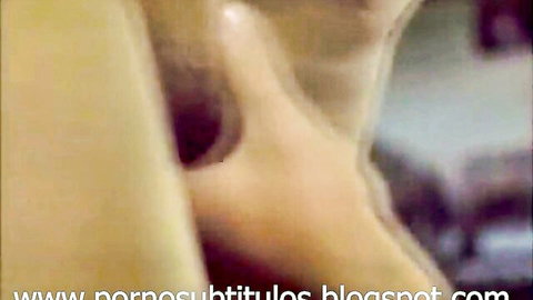 Vintage Spanish stepmom handjob on stepson blurry close-up