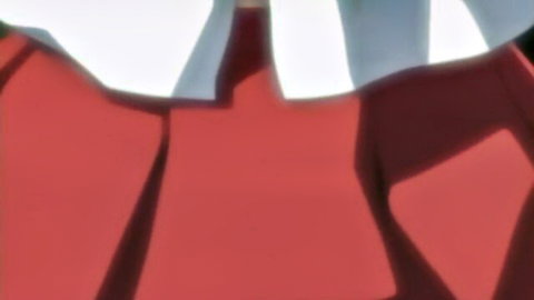 Blurry abstract red folds with white geometric highlights