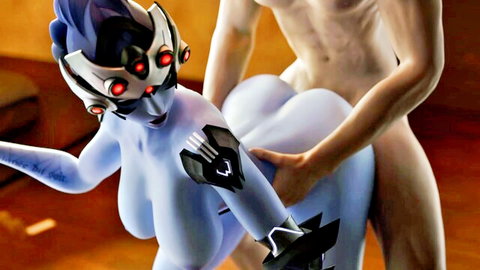 Widowmaker in flexible splits fucked from behind by stud in 4K animation