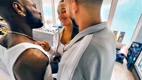 Kali Sudhra teases two hunks in intimate threesome setup