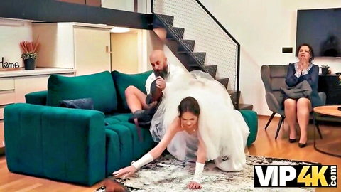 Vixi Rafi in wedding dress crawls submissively as Neeo watches hungrily